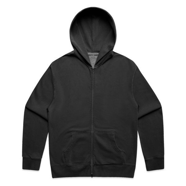 LOOSE FIT ZIP HOOD ACID WASH