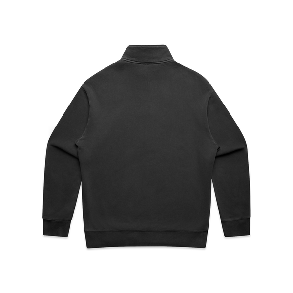LOOSE FIT QUARTER ZIP ACID WASH