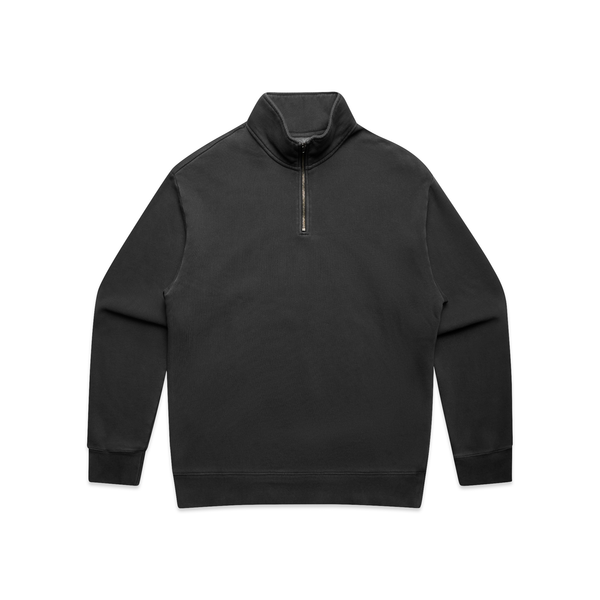 LOOSE FIT QUARTER ZIP ACID WASH
